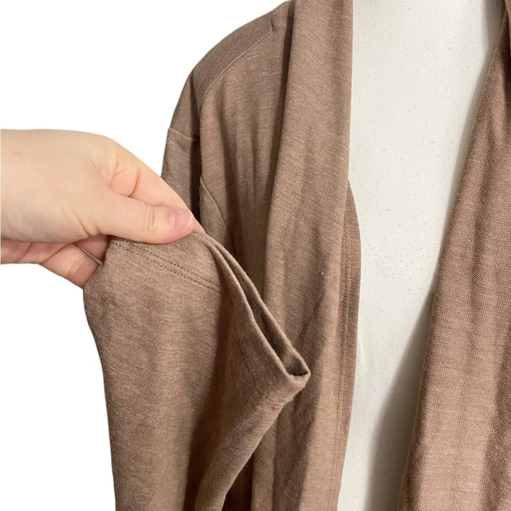 LOGO Lounge Lori Goldstein open Cardigan Chiffon hem detail - Picture 4 of 12
